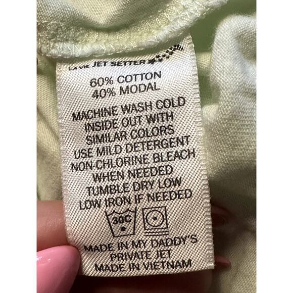 La Vie Jet Setter Lime Green Cap Sleeve Miss Coco Tee Shirt Toddler Girl Size 3T - Picture 4 of 4